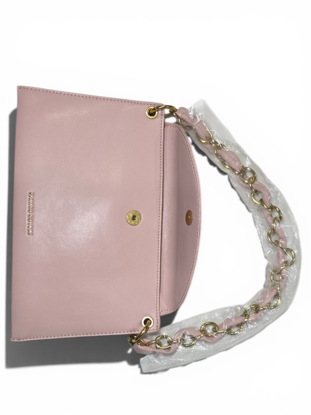 Enrico Coveri Pink Clutch Bag Chain Strap With Cross Body Strap Option 12x7.5x1 - Picture 2 of 13